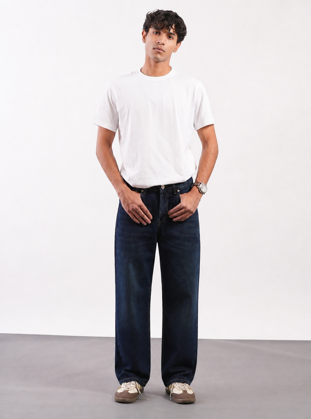 Indigo Blue Straight Fit Jeans