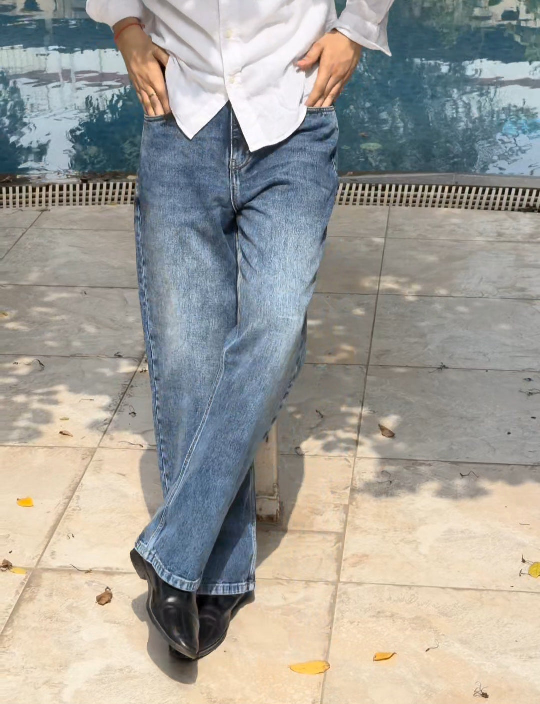 Vintage Blue Straight Fit Jeans