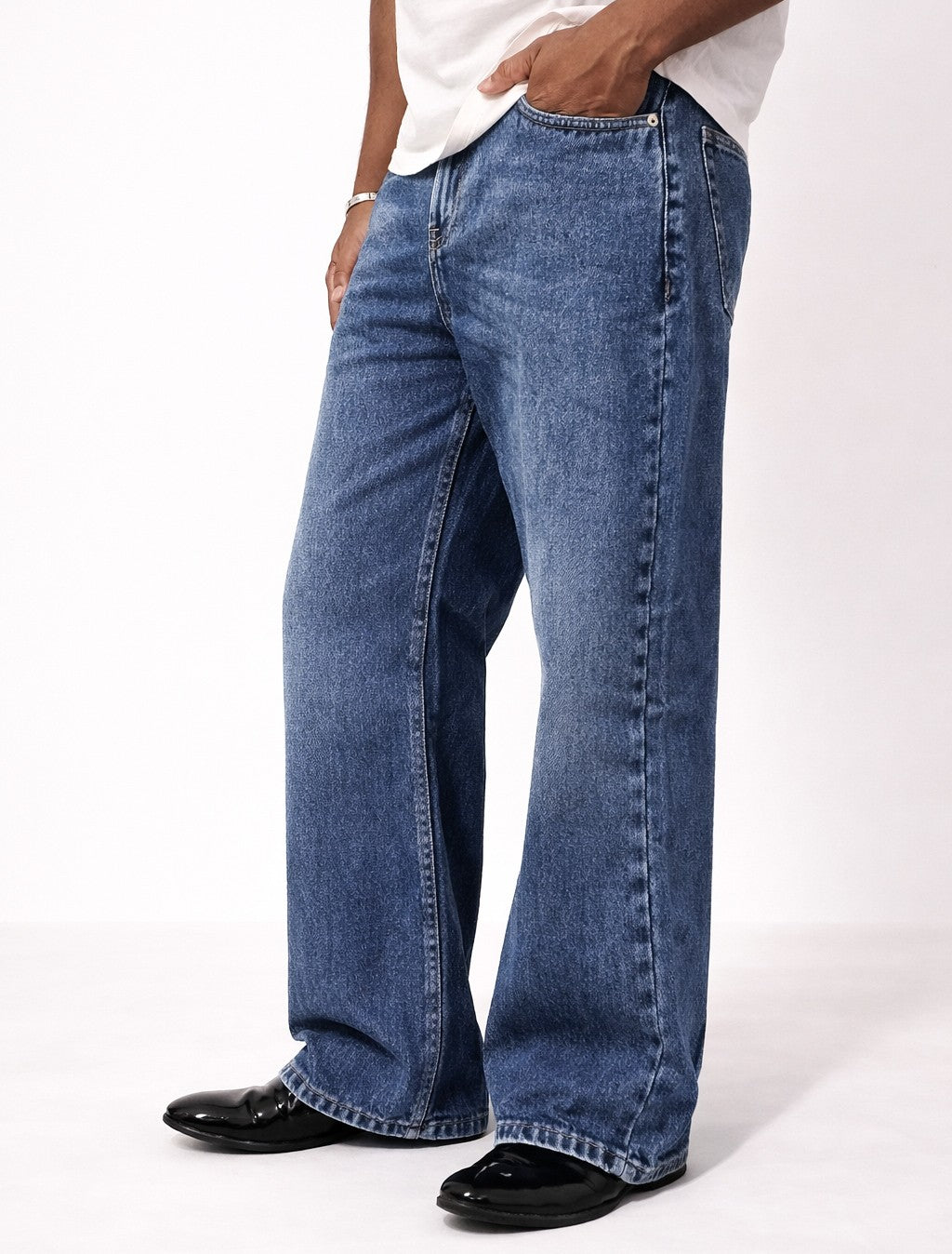 Vintage Blue Bootcut Fit Jeans
